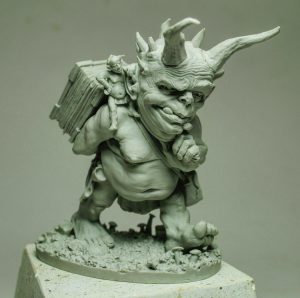 resin cast, character art, demon,